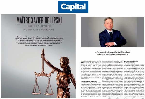 Aperçu du document Capital · Portrait de Xavier De Lipski — en savoir plus